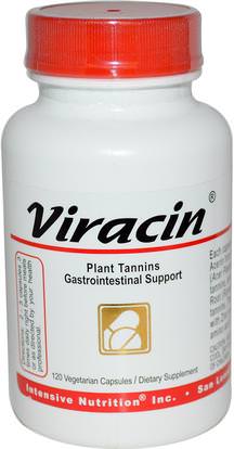 Intensive Nutrition, Viracin, Plant Tannins Gastrointestinal Support, 120 Veggie Caps ,الصحة، الهضم، المعدة