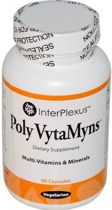 InterPlexus Inc., Poly VytaMyns, Multi-Vitamins & Minerals, 90 Capsules ,الفيتامينات، الفيتامينات