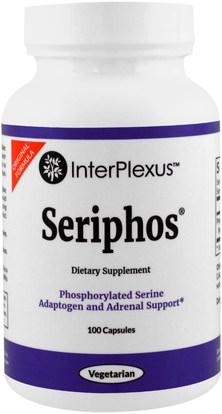 InterPlexus Inc., Seriphos, 100 Capsules ,المكملات الغذائية، فسفاتيديل، ومكافحة الشيخوخة