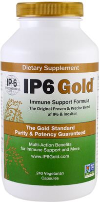 IP-6 International, IP6 Gold, Immune Support Formula, 240 Vegetarian Capsules ,والمكملات الغذائية، ومضادات الأكسدة، والملكية الفكرية 6