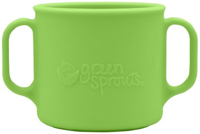 iPlay Inc., Green Sprouts, Learning Cup, 12+ Months, Green, 7 oz (207 ml) ,الأطفال الصحة، أطفال الأطعمة، أدوات المطبخ، لوحات الكؤوس السلطانيات