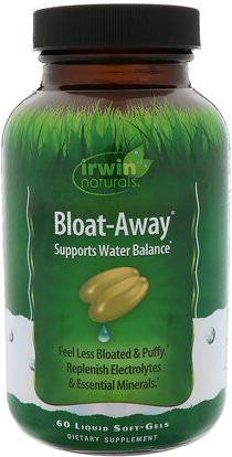 Irwin Naturals, Bloat-Away, 60 Liquid Soft-Gels ,والصحة، والنظام الغذائي