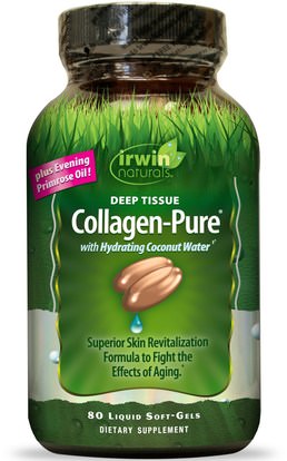 Irwin Naturals, Collagen-Pure, Deep Tissue, 80 Liquid Soft-Gels ,الصحة، المرأة، الجلد