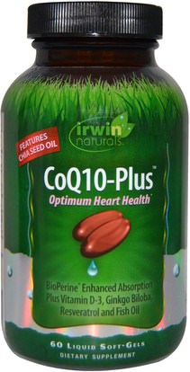 Irwin Naturals, CoQ10-Plus, 60 Liquid Soft-Gels ,المكملات الغذائية، أنزيم q10، coq10