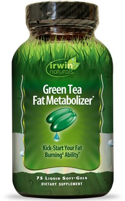Irwin Naturals, Green Tea Fat Metabolizer, 75 Liquid Soft-Gels ,والصحة، والنظام الغذائي، وفقدان الوزن