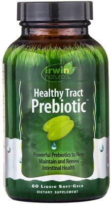 Irwin Naturals, Healthy Track Prebiotic, 60 Liquid Soft-Gels ,المكملات الغذائية، البروبيوتيك، الصحة
