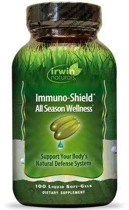 Irwin Naturals, Immuno-Shield, All Season Wellness, 100 Liquid Soft-Gels ,والصحة، والانفلونزا الباردة والفيروسية، ونظام المناعة