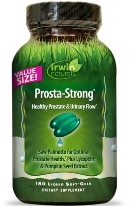 Irwin Naturals, Prosta-Strong, Healthy Prostate & Urinary Flow, 180 Liquid Soft-Gels ,الصحة، الرجال، البروستاتا