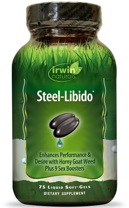 Irwin Naturals, Steel Libido, 75 Liquid Soft-Gels ,الصحة، الرجال، أشواغاندا، الرجال