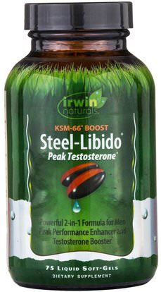 Irwin Naturals, Steel-Libido, Peak Testosterone, 75 Liquid Soft-Gels ,الصحة، الرجال، التستوستيرون