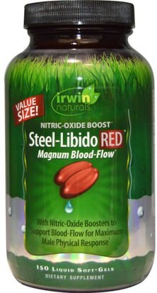 Irwin Naturals, Steel-Libido Red, Magnum Blood-Flow, 150 Liquid Soft-Gels ,الصحة، الرجال