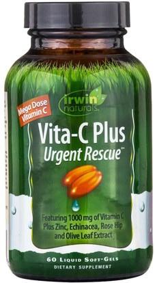 Irwin Naturals, Vita-C Plus, Urgent Rescue, 60 Liquid Soft-Gels ,الفيتامينات، فيتامين ج، الدعم المناعي