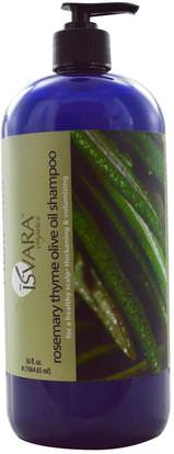 Isvara Organics, Shampoo, Rosemary Thyme Olive Oil, 36 fl oz (1064.65 ml) ,حمام، الجمال، الشعر، فروة الرأس، الشامبو، مكيف