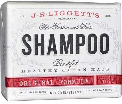 J.R. Liggetts, Old-Fashioned Bar Shampoo, Original Formula, 3.5 oz (99 g) ,حمام، الجمال، الشامبو، الشعر، فروة الرأس، مكيف