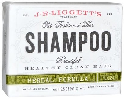 J.R. Liggetts, Old-Fashioned Bar Shampoo, Herbal Formula, 3.5 oz (99 g) ,حمام، الجمال، الشامبو، الشعر، فروة الرأس، مكيف