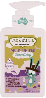 Jack n Jill, Natural Bathtime, Moisturizer, Simplicity, 10.14 fl oz (300 ml) ,الصحة، الجلد