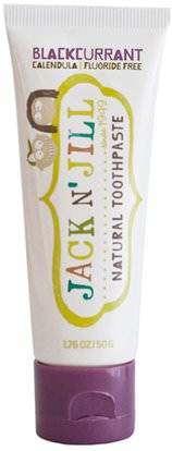 Jack n Jill, Natural Toothpaste, with Certified Organic Blackcurrant, 1.76 oz (50 g) ,حمام، الجمال، معجون الأسنان، والأطفال ومعجون الأسنان الطفل، العناية بالأسنان عن طريق الفم، وفرشاة الأسنان