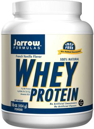 Jarrow Formulas, 100% Natural Whey Protein, French Vanilla Flavor, 16 oz (454 g) ,المكملات الغذائية، بروتين مصل اللبن