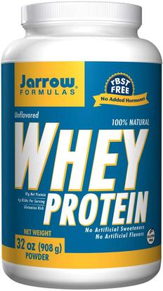Jarrow Formulas, 100% Natural Whey Protein, Unflavored, 32 oz (908 g) ,المكملات الغذائية، بروتين مصل اللبن