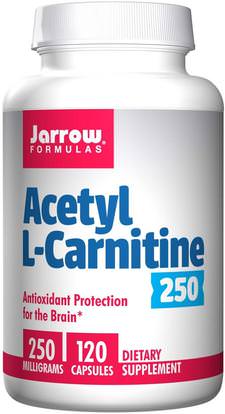 Jarrow Formulas, Acetyl L-Carnitine 250, 250 mg, Veggie Caps ,المكملات الغذائية، والأحماض الأمينية، ل كارنيتين، أسيتيل ل كارنيتين