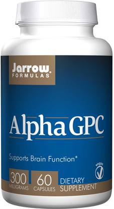 Jarrow Formulas, Alpha GPC, 300 mg, 60 Veggie Caps ,المكملات الغذائية، ألفا غك (غليسيروفوسفوكولين)
