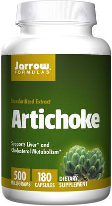 Jarrow Formulas, Artichoke 500, 500 mg, 180 Capsules ,الصحة، دعم الكوليسترول، الخرشوف، الأعشاب، العشبية