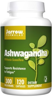 Jarrow Formulas, Ashwagandha, 300 mg, 120 Veggie Caps ,المكملات الغذائية، أدابتوغن