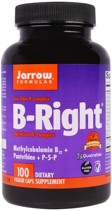 Jarrow Formulas, B-Right, 100 Veggie Caps ,الفيتامينات، فيتامين ب