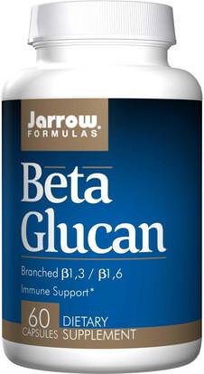 Jarrow Formulas, Beta Glucan, Immune Support, 60 Capsules ,المكملات الغذائية، بيتا جلوكان، الإنزيمات
