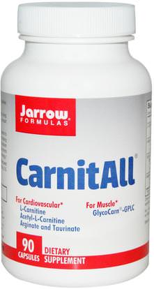 Jarrow Formulas, CarnitAll, 90 Capsules ,المكملات الغذائية، والأحماض الأمينية، ل كارنيتين