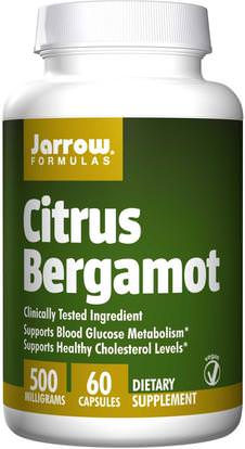 Jarrow Formulas, Citrus Bergamot, 500 mg, 60 Veggie Caps ,الصحة، نسبة السكر في الدم