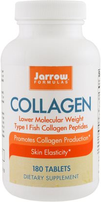 Jarrow Formulas, Collagen, 180 Tablets ,الصحة، العظام، هشاشة العظام، الكولاجين، النساء، الجلد