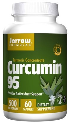 Jarrow Formulas, Curcumin 95, 500 mg, 60 Veggie Caps ,المكملات الغذائية، مضادات الأكسدة، الكركمين