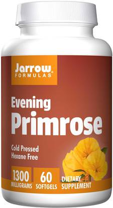 Jarrow Formulas, Evening Primrose, 1300 mg, 60 Softgels ,المكملات الغذائية، إيفا أوميجا 3 6 9 (إيبا دا)، زيت زهرة الربيع المسائية، زيت زهرة الربيع سوفتغيلس