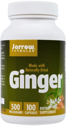 Jarrow Formulas, Ginger, 500 mg, 100 Capsules ,الأعشاب، جذر الزنجبيل، العشبية