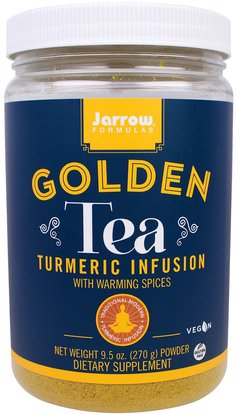 Jarrow Formulas, Golden Tea, Turmeric Infusion, 9.5 oz (270 g) ,المكملات الغذائية، مضادات الأكسدة، الكركمين، الكركم