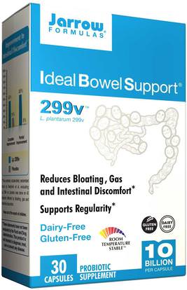 Jarrow Formulas, Ideal Bowel Support, 299v, 30 Veggie Caps ,المكملات الغذائية، البروبيوتيك