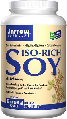 Jarrow Formulas, Iso-Rich Soy, Powder, 32 oz (908 g) ,المكملات الغذائية، ومنتجات الصويا، بروتين الصويا، جينيستين الصويا