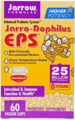 Jarrow Formulas, Jarro-Dophilus EPS, 25 Billion, 60 Veggie Caps ,المكملات الغذائية، البروبيوتيك