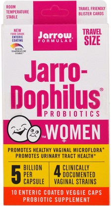 Jarrow Formulas, Jarro-Dophilus Probiotic, Women, 5 Billion, 10 Enteric Coated Veggie Caps ,الصحة، المرأة