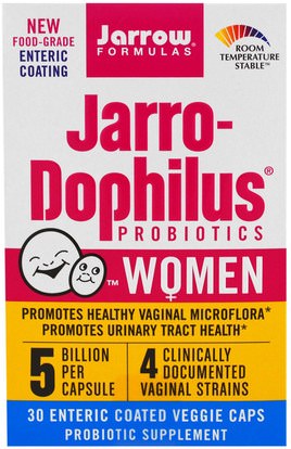 Jarrow Formulas, Jarro-Dophilus Probiotics, For Women, 5 Billion, 30 Enteric Coated Veggie Caps ,الصحة، المرأة، المكملات الغذائية، البروبيوتيك