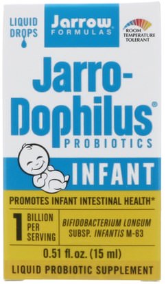 Jarrow Formulas, Jarro-Dophilus Probiotics, Liquid Drops, Infant, 0.51 fl oz. (15 ml) ,المكملات الغذائية، البروبيوتيك، الأطفال البروبيوتيك، استقرت البروبيوتيك