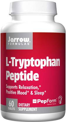Jarrow Formulas, L-Tryptophan Peptide, 60 Tablets ,المكملات الغذائية، ل التربتوفان، الأحماض الأمينية
