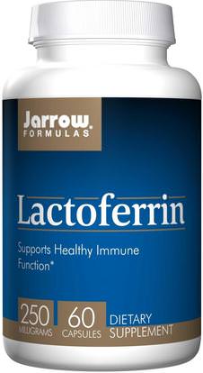 Jarrow Formulas, Lactoferrin, 250 mg, 60 Capsules ,المكملات الغذائية، والأحماض الأمينية، اللاكتوفيرين