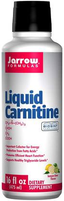 Jarrow Formulas, Liquid Carnitine, Lemon-Lime Flavor, 16 fl oz (475 ml) ,المكملات الغذائية، والأحماض الأمينية، ل كارنيتين، ل كارنيتين السائل