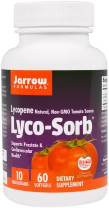 Jarrow Formulas, Lyco-Sorb Lycopene, 10 mg, 60 Softgels ,المكملات الغذائية، مضادات الأكسدة، الليكوبين