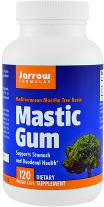 Jarrow Formulas, Mastic Gum, 500 mg, 120 Veggie Caps ,حمام، الجمال، العناية بالأسنان عن طريق الفم، الصمغ ماستيك، الصحة