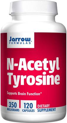 Jarrow Formulas, N-Acetyl Tyrosine, 350 mg, 120 Capsules ,المكملات الغذائية، والأحماض الأمينية، لتر التيروزين