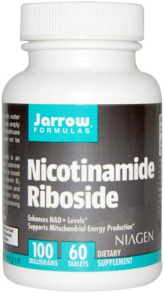 Jarrow Formulas, Nicotinamide Riboside, 100 mg, 60 Tablets ,مكملات، ريبوسيد نيكوتيناميد، والطاقة