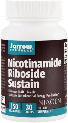 Jarrow Formulas, Nicotinamide Riboside Sustain, 150 mg, 30 Tablets ,والمكملات الغذائية، والصحة